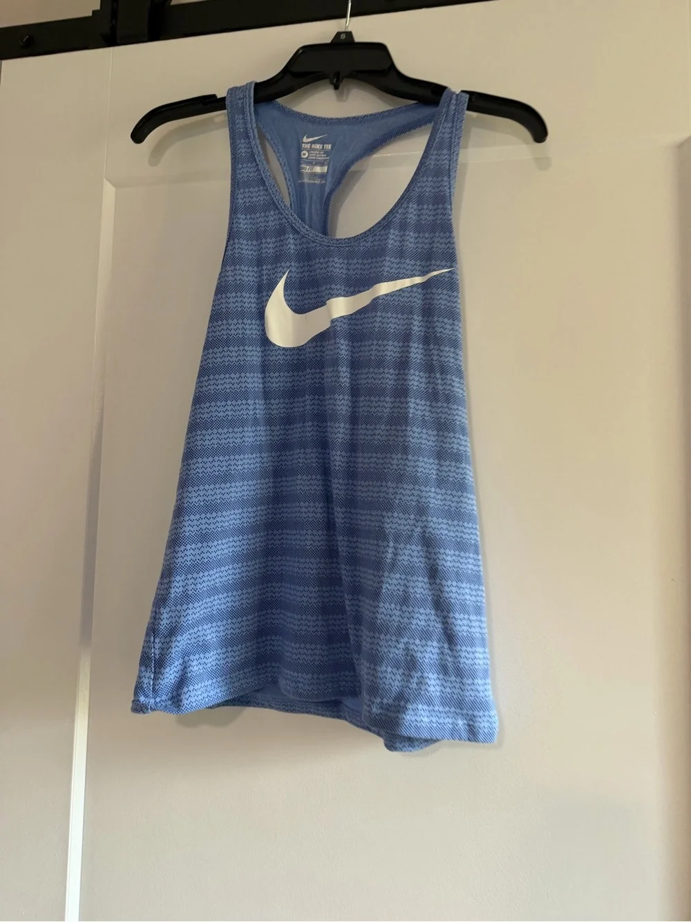 Nike Dri-FIT Blue Racerback Athletic Tank Top Swoosh Women’s Size Medium